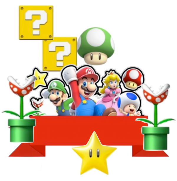 Cake Topper de Mario Bros